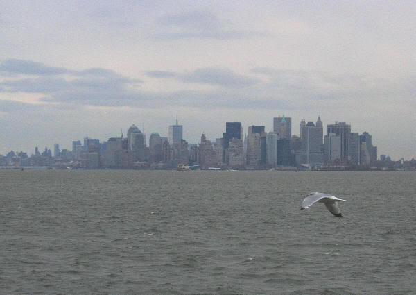 Manhattan desde el Ferry de Staten Island en Año Nuevo