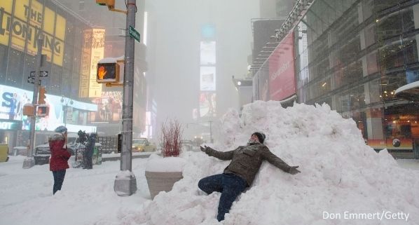 Gran nevada en Manhattan (Nueva York). Enero 2016