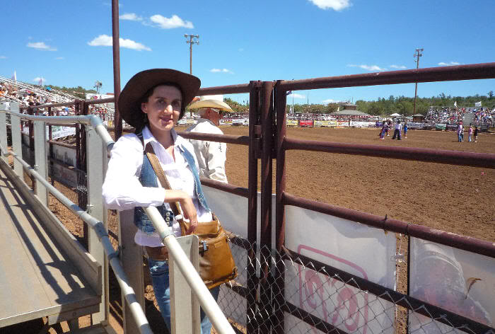 Pilar en el rodeo (Arizona, 2009)