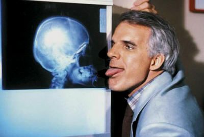 Steve Martin en "Un genio con dos cerebros" ("A man with two brains", 1983)