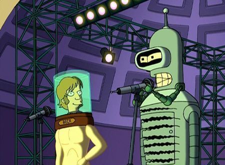 Beck y Bender en "Futurama"