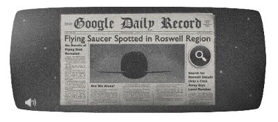 Google Doodle sobre el 66º aniversario del incidente de Roswell (1947)