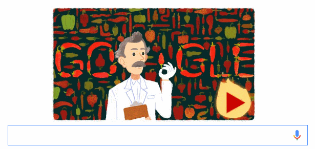 Google Doodle en honor de Wilbur Scoville
