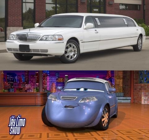 Jay Limo (Jay Leno) es en realidad una limusina Lincoln Town Car de 2003