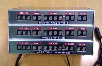 Copia del panel de control de la máquina del tiempo del DeLorean vendida por Ebay