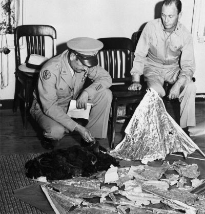 Incidente de Roswell (Nuevo México). Fotos de prensa. Año 1947
