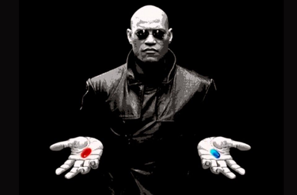 Matrix: elegir la pastilla roja o la azul